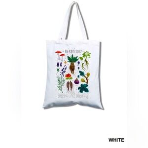NWT ZENANA HERBOLOGY PRINTED CANVAS SHOPPERS TOTE BAG